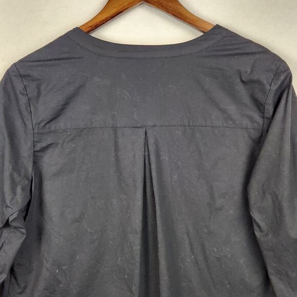 Caffe Marrakesh Club Resort V Neck Black Tunic Women’s Size Med Pintuck EUC - Picture 7 of 16